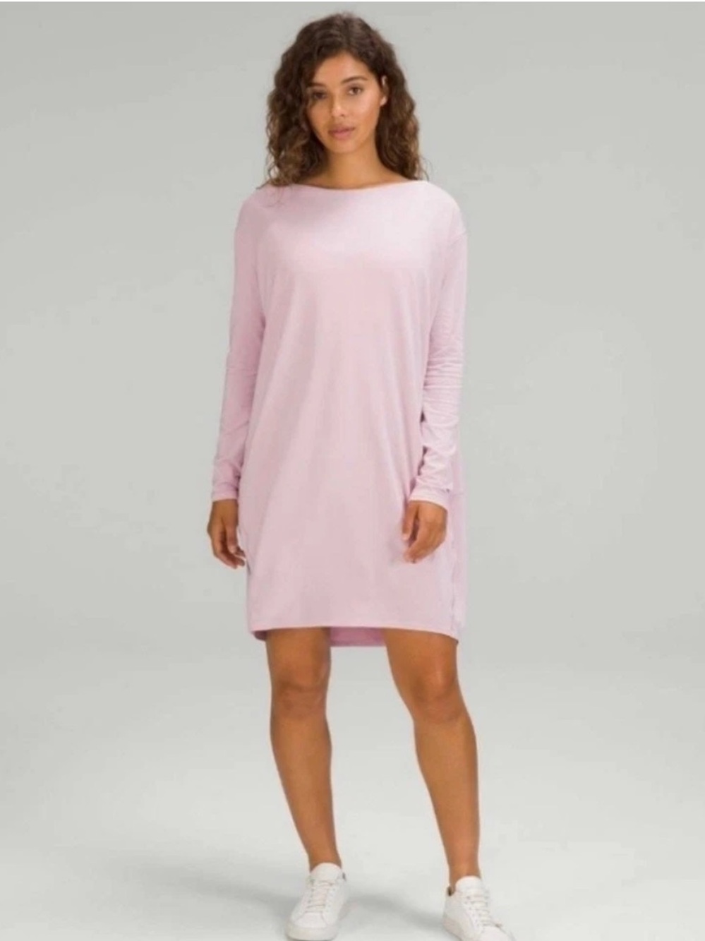Women’s Sz. 10 NWOT Lululemon Back in Action Long Sleeve Dress - Peony Pink